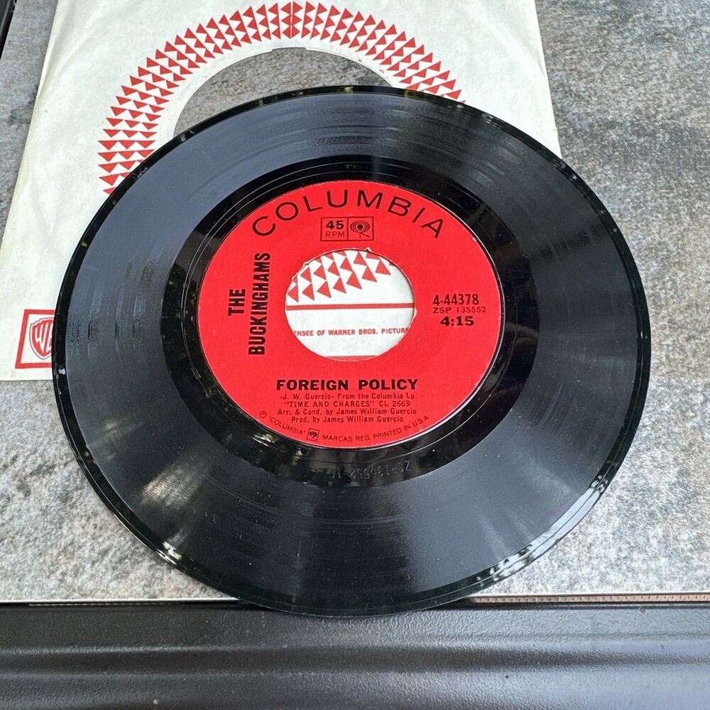 Columbia Records 45 The Buckinghams‎ "Susan" "Foreign Policy"